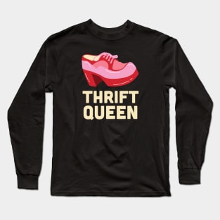 Retro Shoes Thrift Queen Long Sleeve T-Shirt